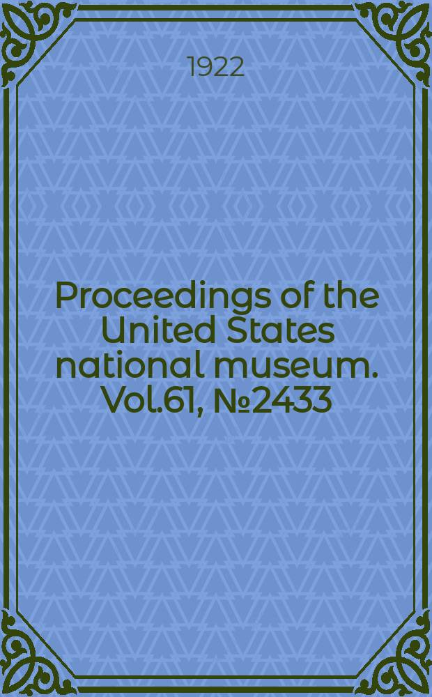 Proceedings of the United States national museum. Vol.61, №2433 : A new cestode from the maneater and mackerel sharks