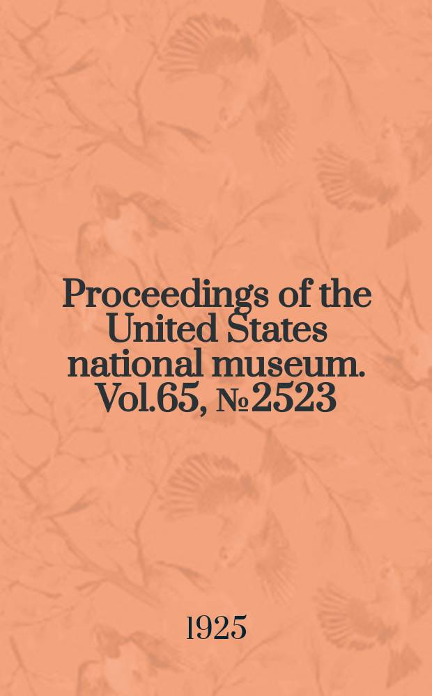 Proceedings of the United States national museum. Vol.65, №2523 : Studies on larvae of crabs of the family Grapsidae
