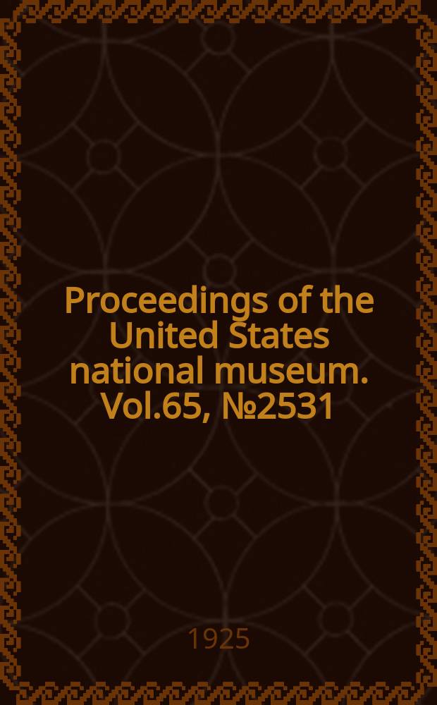 Proceedings of the United States national museum. Vol.65, №2531 : Notes on entomostraca from Colorado