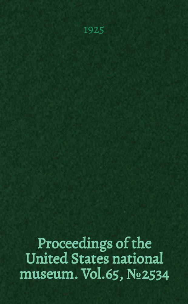 Proceedings of the United States national museum. Vol.65, №2534 : A new genus and species of two-winged flies of the family Chloropidae injuring Manihot in Brazil