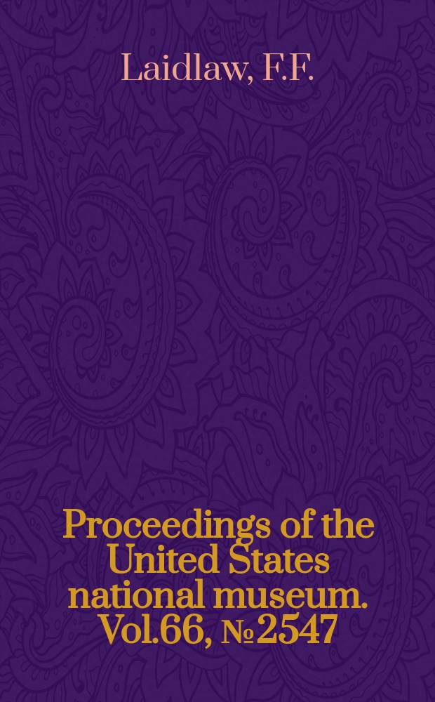 Proceedings of the United States national museum. Vol.66, №2547 : Notes on Oriental Dragonflies of the genus Aciagrion