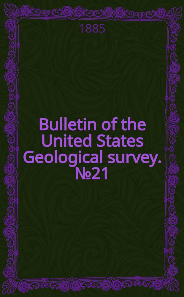 Bulletin of the United States Geological survey. №21 : The lignites of the Great Sioux Reservation