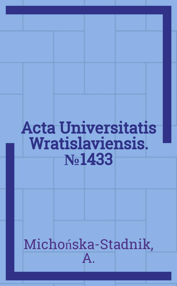 Acta Universitatis Wratislaviensis. №1433 : Grammar in a beginners' course