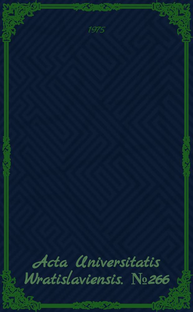 Acta Universitatis Wratislaviensis. №266 : Bertolt Brecht - Tagung Wrocław. 1973