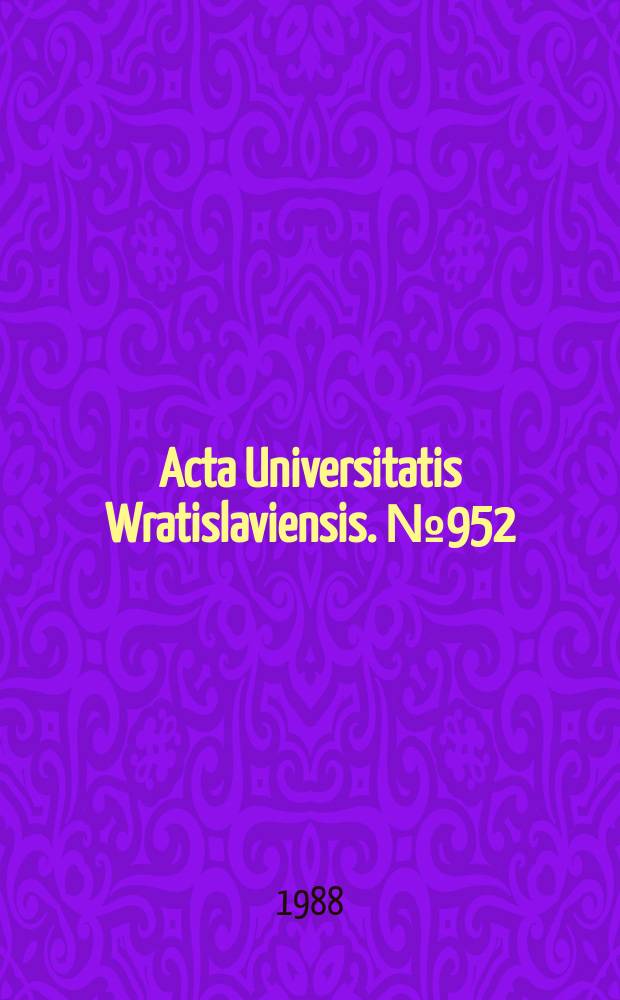 Acta Universitatis Wratislaviensis. №952 : Zeitschriftenliteratur der Romantik