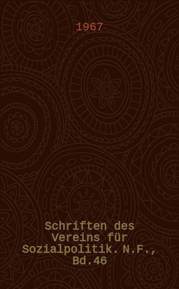 Schriften des Vereins für Sozialpolitik. N.F., Bd.46 : Probleme der Wirtschaftspolitik in Entwicklungsländern
