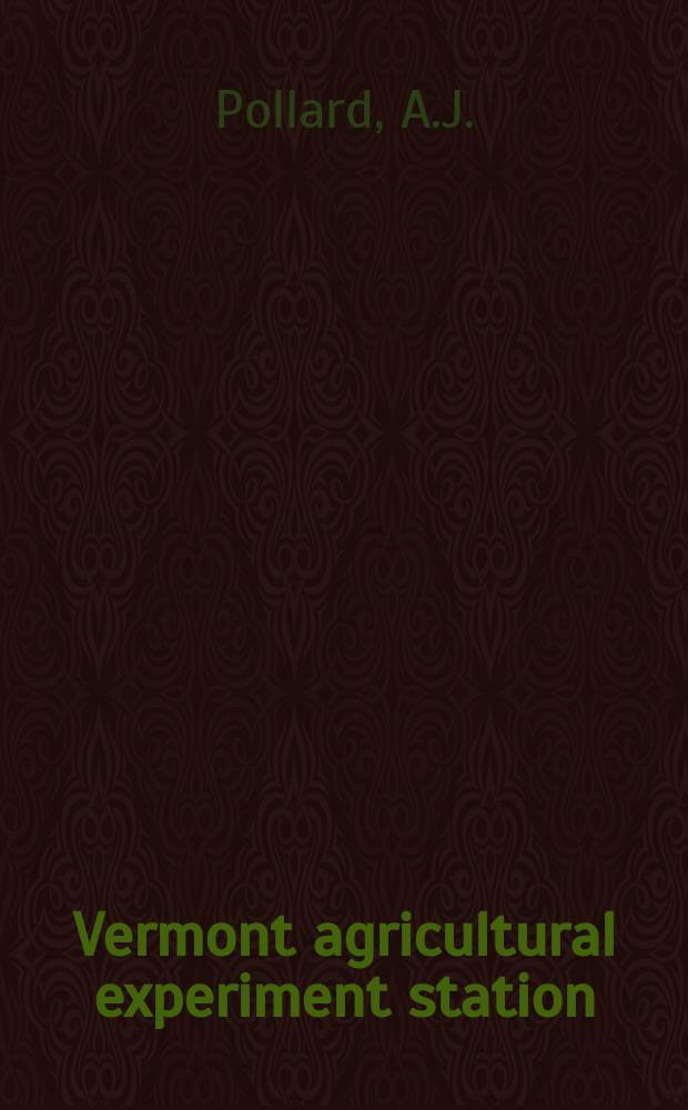 Vermont agricultural experiment station : Transportation of milk and cream to Boston