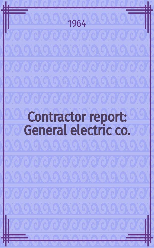 Contractor report : General electric co. (USA). fluid amplifier application studies