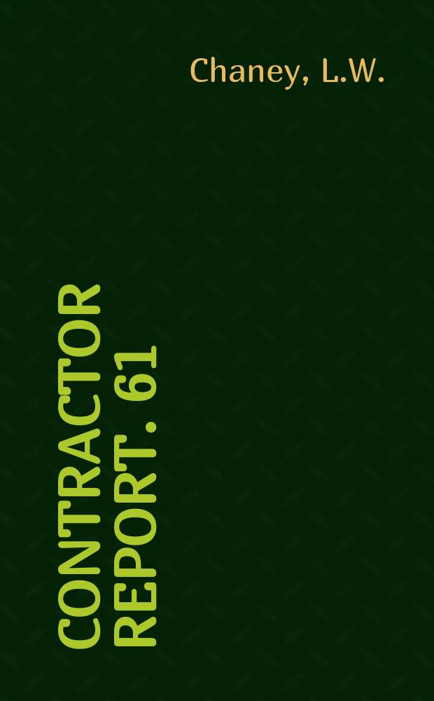 Contractor report. 61 : An infrared interference spectrometer