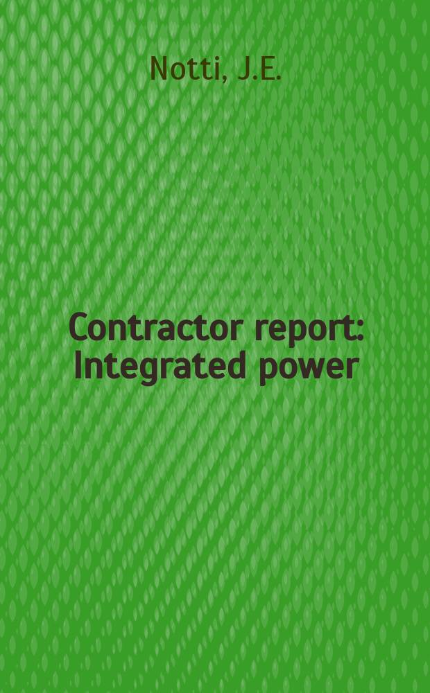 Contractor report : Integrated power/ attitude control system (IPACS) study