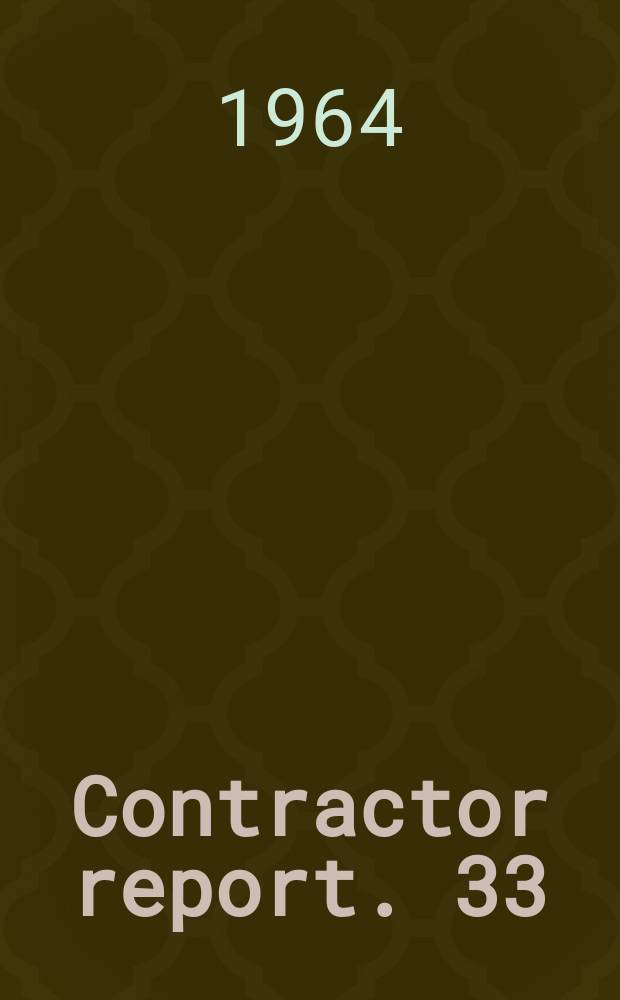 Contractor report. 33 : Probability functions for random responses