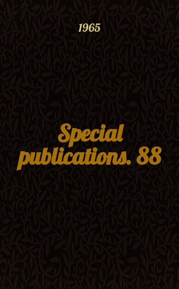 Special publications. 88 : NASA summer conference on lunar exploration and science. Falmouth. 1965. [Materials]