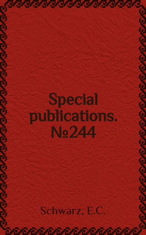 Special publications. №244 : Power processing