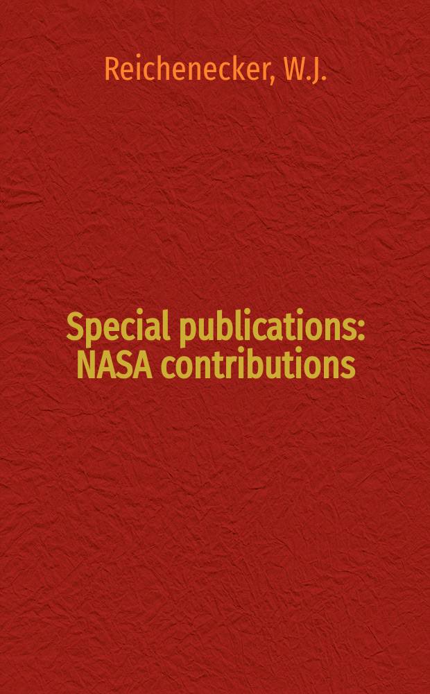 Special publications : NASA contributions