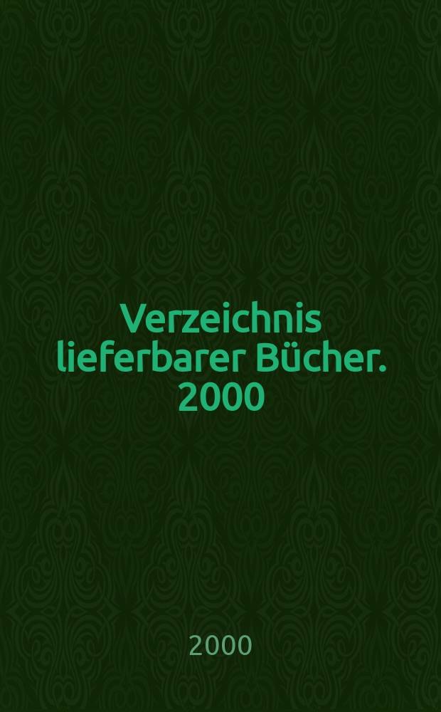 Verzeichnis lieferbarer Bücher. 2000/2001, Bd.4(KNO–NAT)