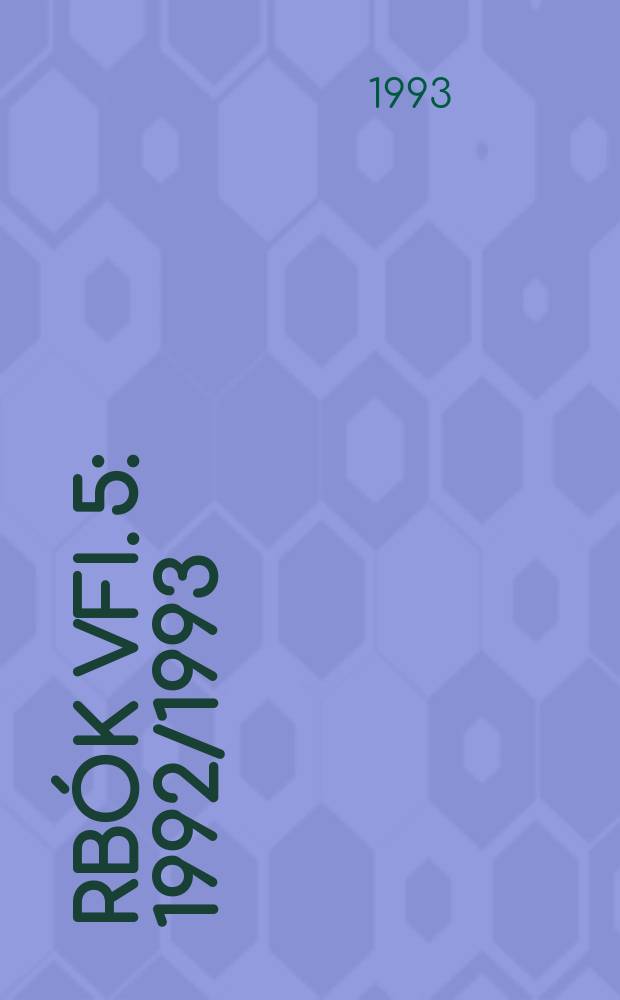 Árbók VFI. 5 : 1992/1993