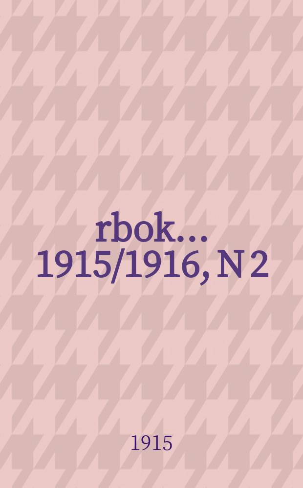 Årbok ... 1915/1916, N 2 : Surstoffet i fjordene