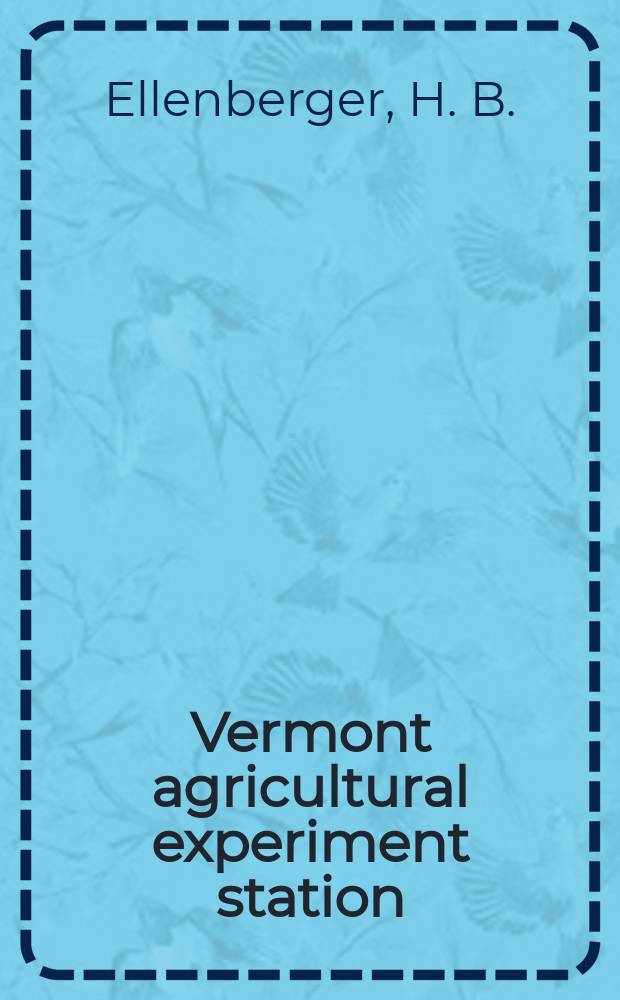 Vermont agricultural experiment station : The consumption of dairy products in Burlington Vermont 1935 - 1936