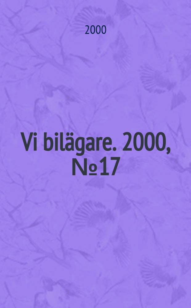 Vi bilägare. 2000, №17