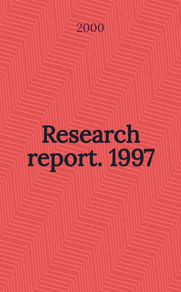 Research report. 1997/1999