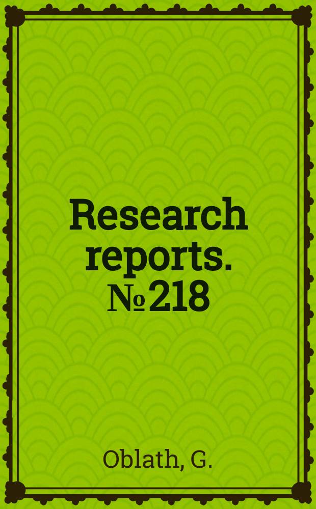 Research reports. №218 : Economic growth and fiscal crisis in Central...