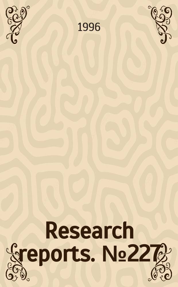 Research reports. №227 : Eastern enlargement...