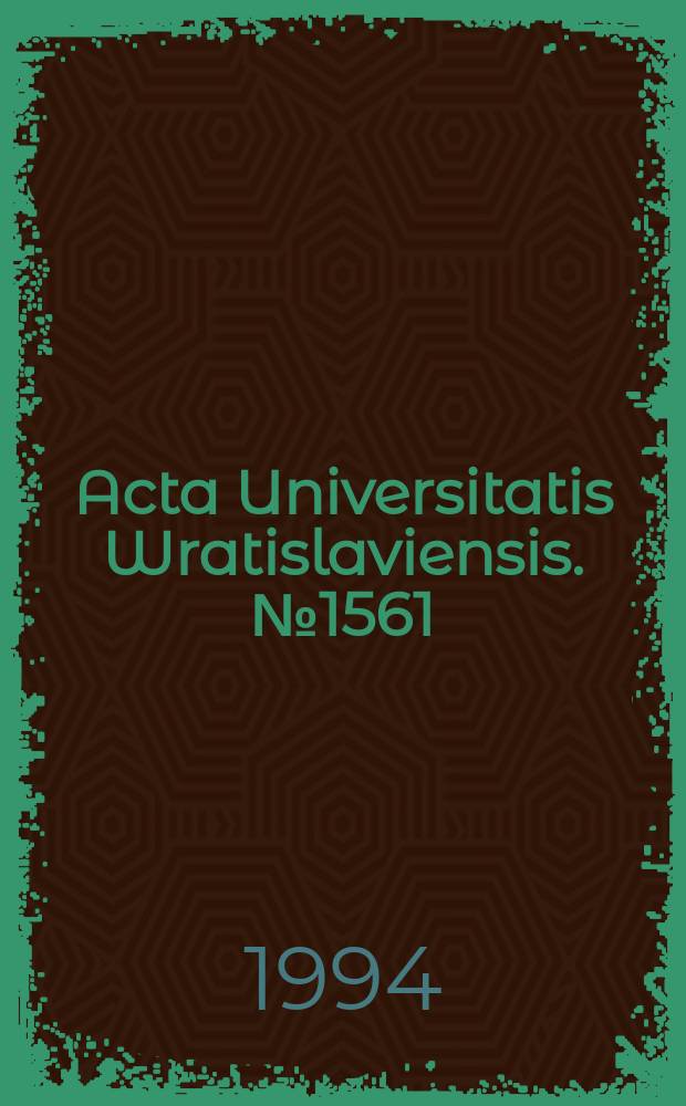 Acta Universitatis Wratislaviensis. №1561 : (Studien zur DDR-Literatur)