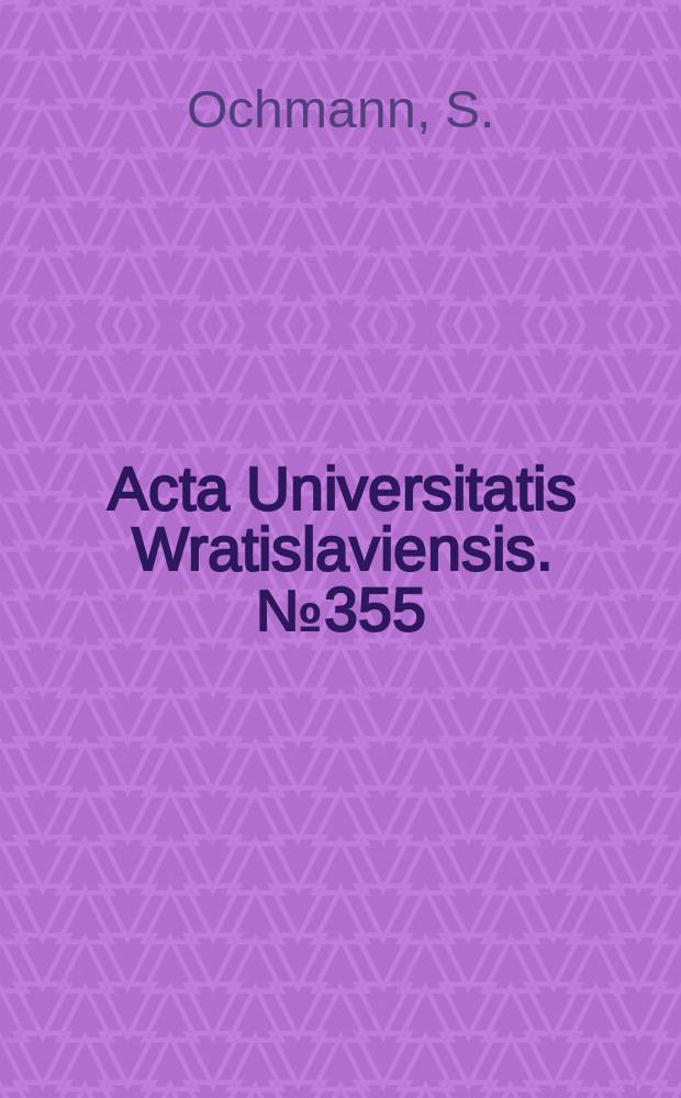Acta Universitatis Wratislaviensis. №355 : Sejmy lat 1661-1662