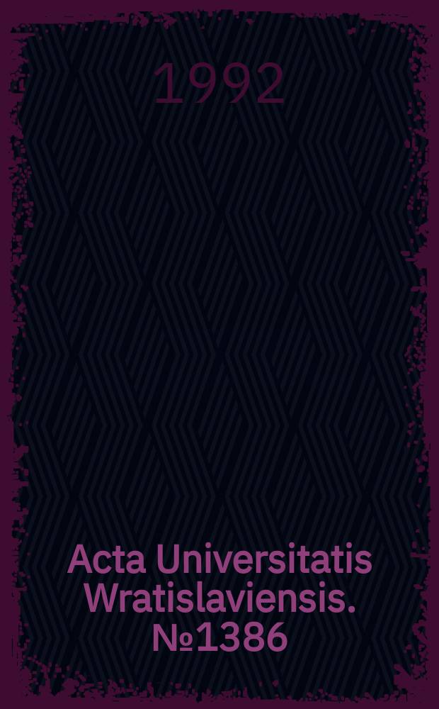 Acta Universitatis Wratislaviensis. №1386 : Studia średniowieczne