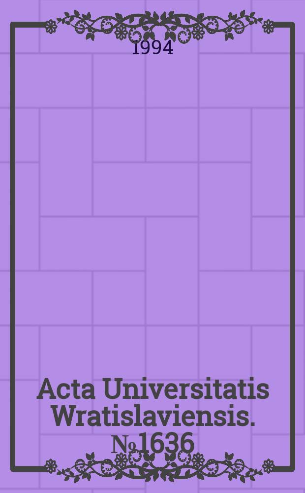 Acta Universitatis Wratislaviensis. №1636 : Polska - kresy - Polacy