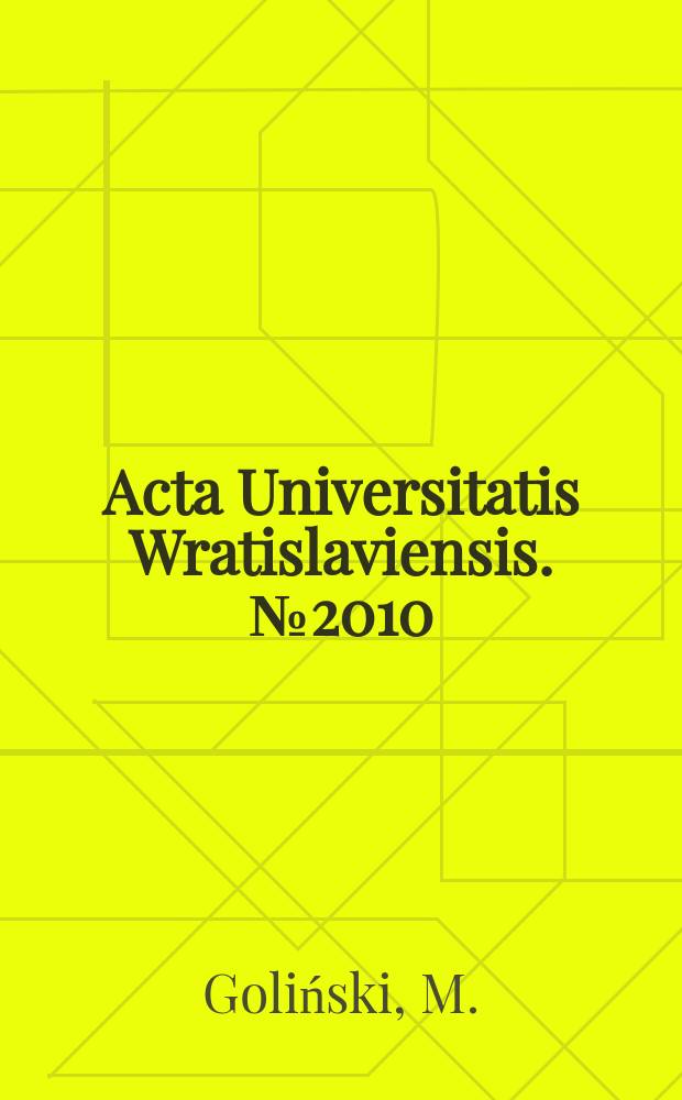 Acta Universitatis Wratislaviensis. №2010 : Socjotopografia póznośredniowiecznego..