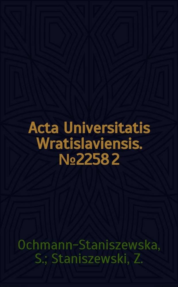 Acta Universitatis Wratislaviensis. №2258[2] : Sejm Rzeczypospolitej..