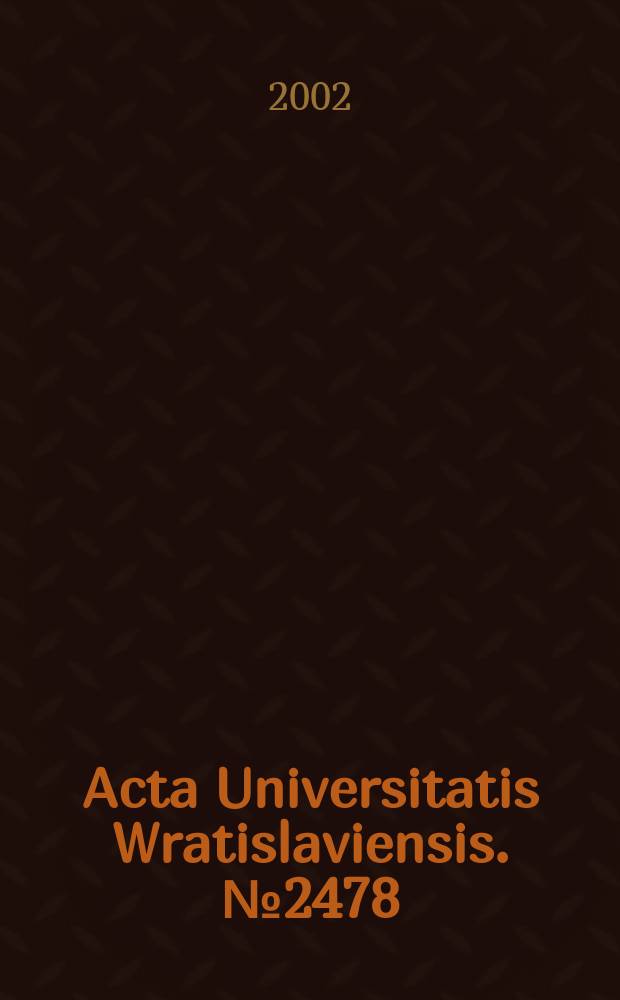 Acta Universitatis Wratislaviensis. №2478 : Imago narrat