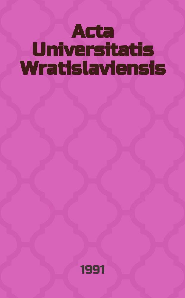 Acta Universitatis Wratislaviensis : Pluralizm światopoglądowy w koncepcjach
