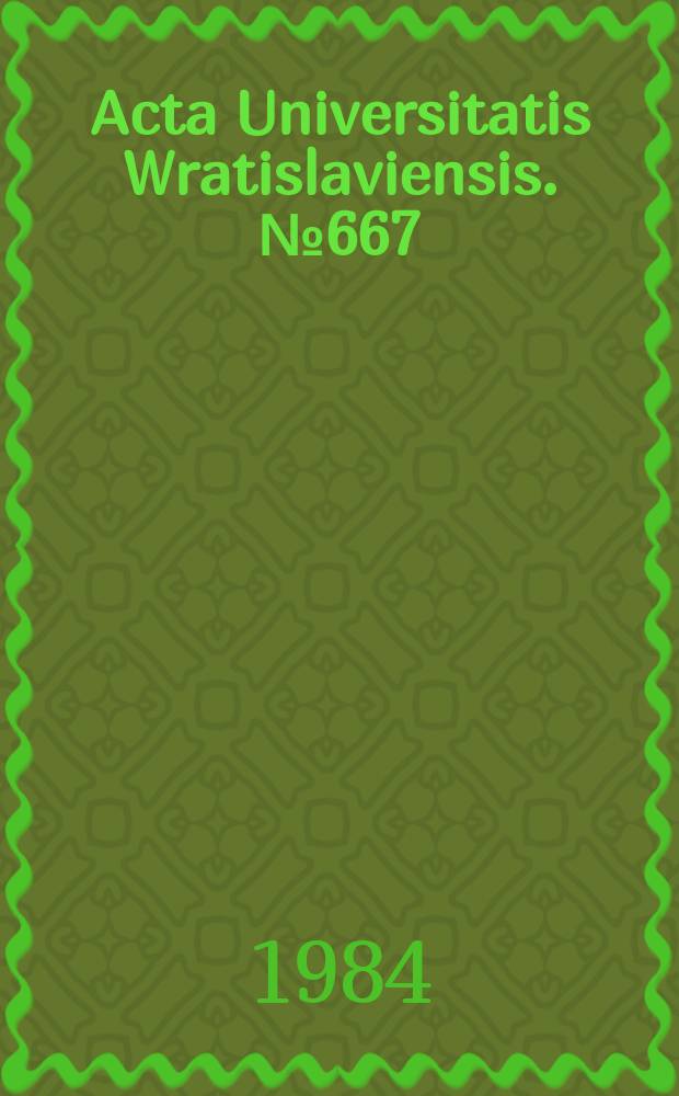 Acta Universitatis Wratislaviensis. №667 : Regeneracja roślin w kulturach in vitro