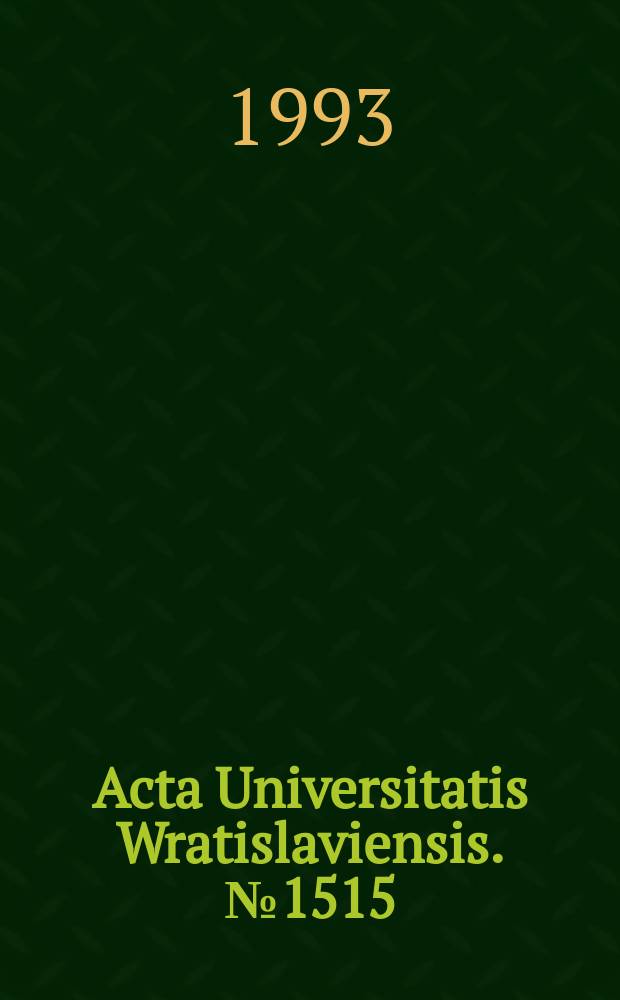 Acta Universitatis Wratislaviensis. №1515 : Studia nad ekologia storczyków