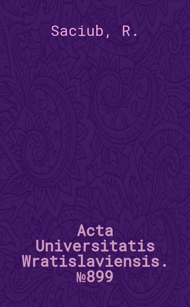 Acta Universitatis Wratislaviensis. №899 : Amerykańska psychoanaliza kulturowa