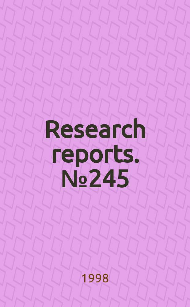 Research reports. №245 : Integration of CEEC manufacturing in to European...