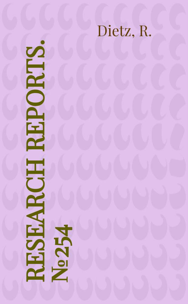 Research reports. №254 : Exchange rates and relative prices in...
