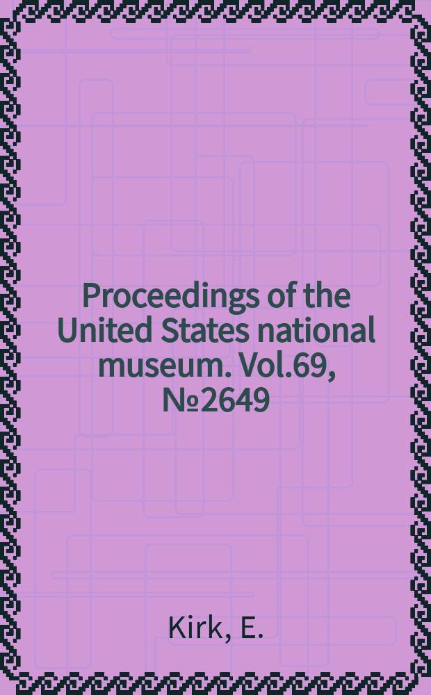 Proceedings of the United States national museum. Vol.69, №2649 : Cymbidium, a new genus of Silurian pentameroid brachiopod from Alaska