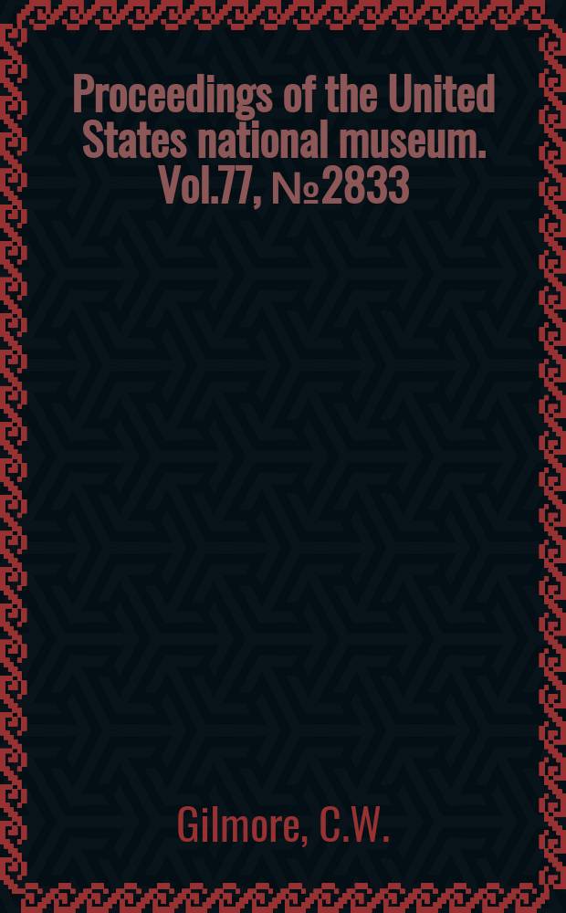 Proceedings of the United States national museum. Vol.77, №2833 : A nearly complete shell of the extinct turtle trachemys sculpta