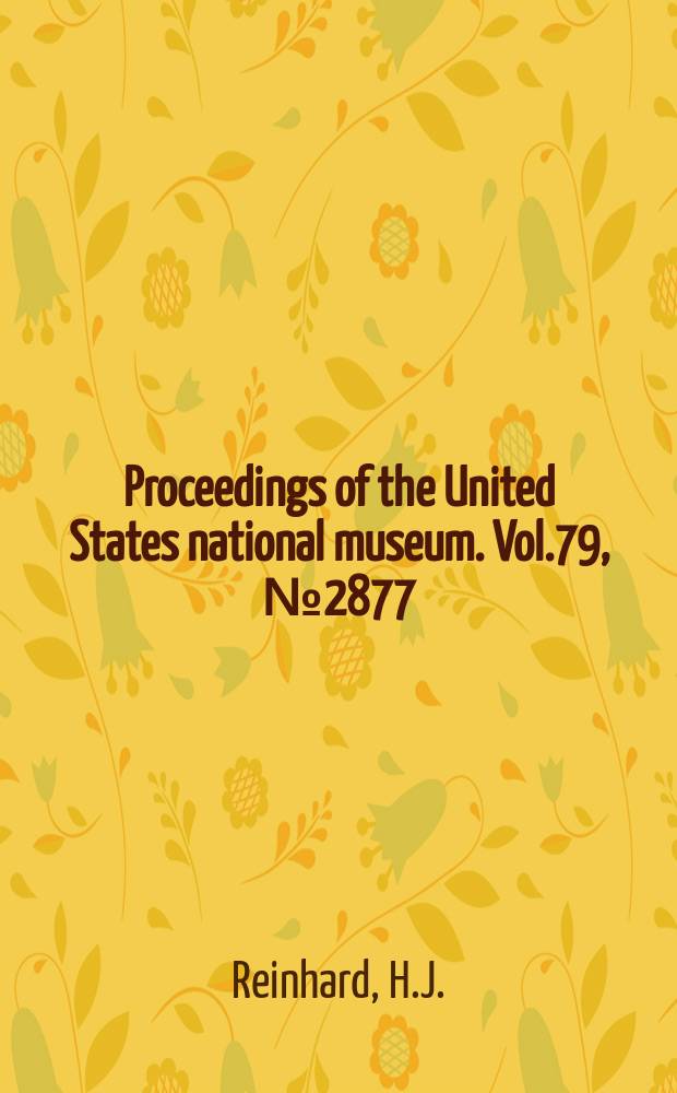 Proceedings of the United States national museum. Vol.79, №2877 : The two-winged flies belonging to siphosturmia and allied genera, with descriptions of two new species