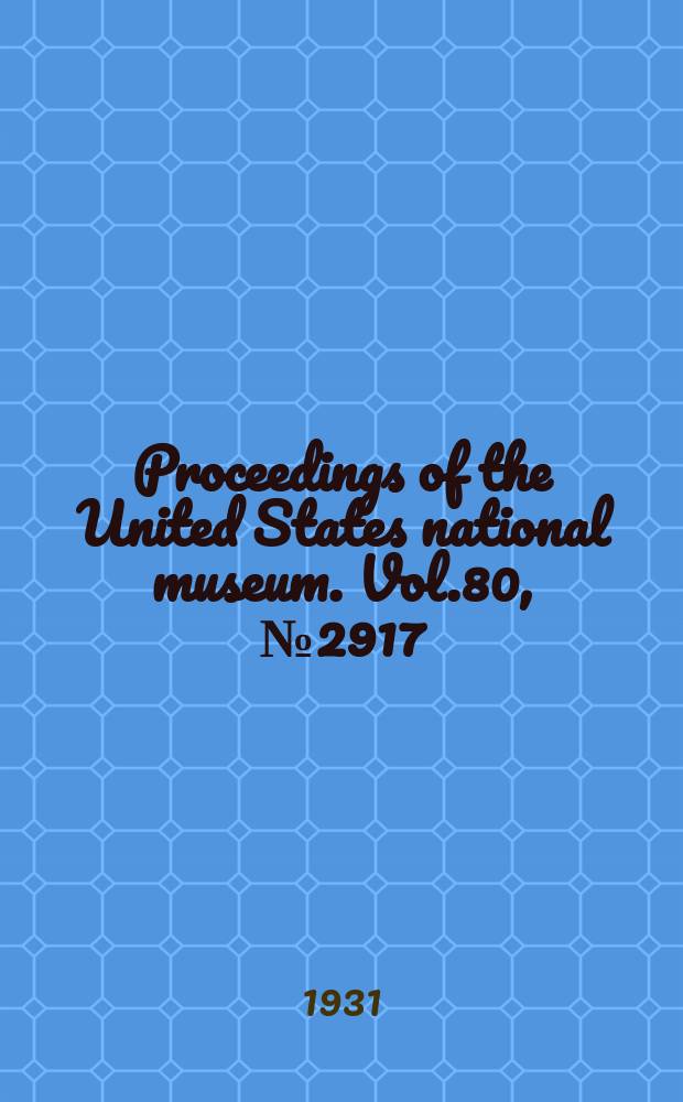 Proceedings of the United States national museum. Vol.80, №2917 : A new marine shell of the genus Xenopora from Florida