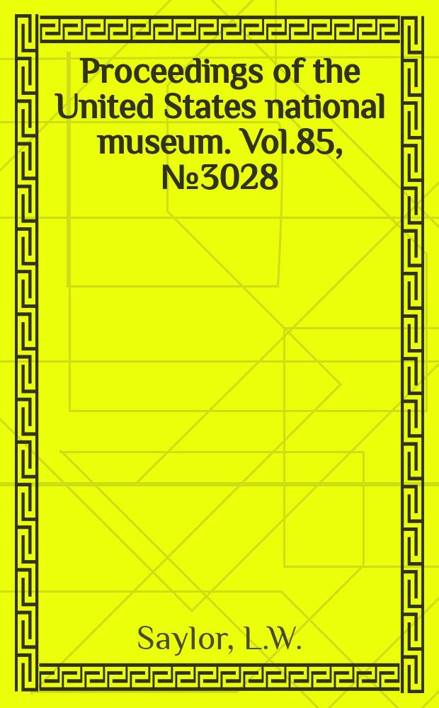 Proceedings of the United States national museum. Vol.85, №3028 : Synopsis of the beetles of the certain genus Phytholaema (Scarabaeidae: Melolonthinae)
