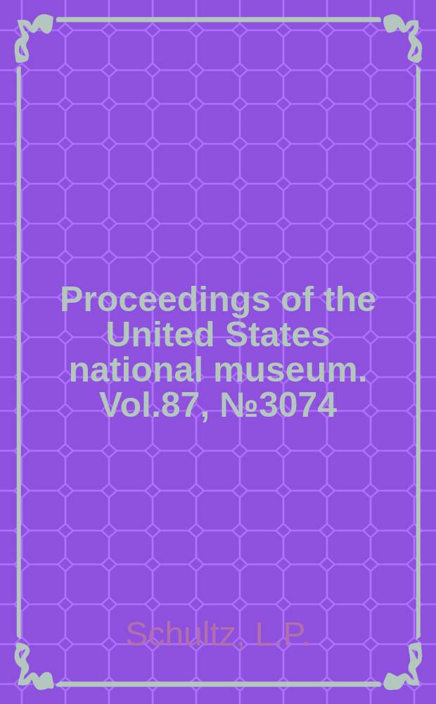 Proceedings of the United States national museum. Vol.87, №3074 : A revision of the soapfishes of the genus Rypticus