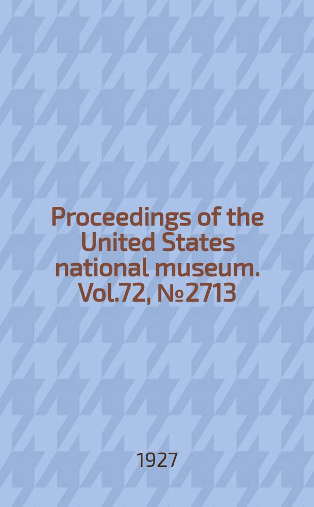 Proceedings of the United States national museum. Vol.72, №2713 : On some terrestrial Isopods in the United States National museum