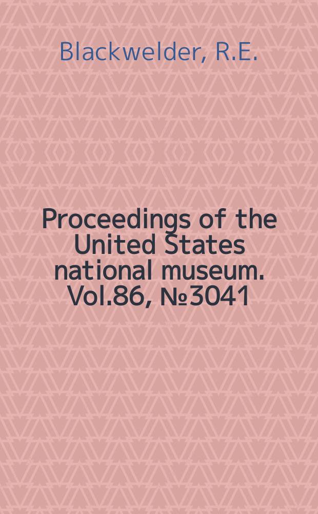 Proceedings of the United States national museum. Vol.86, №3041 : Revision of the North American beetles of the staphylinid subfamily Tachyporinae