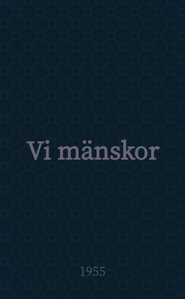Vi mänskor