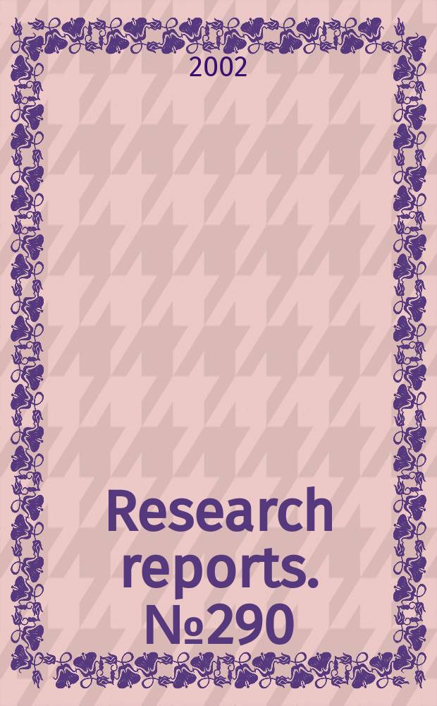 Research reports. №290 : EU enlargement