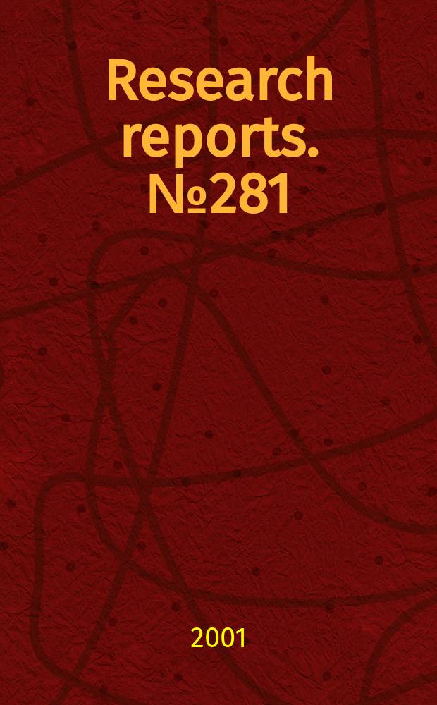 Research reports. №281 : External constraints on sustainable growth in transition countries